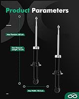 Vista 3 de SCITOO Amortiguadores, amortiguadores de gas traseros aptos para 2007 2008 2009 2010 para Dodge Caliber, 2007 2008 2009 2010 para Jeep Compass, 2007