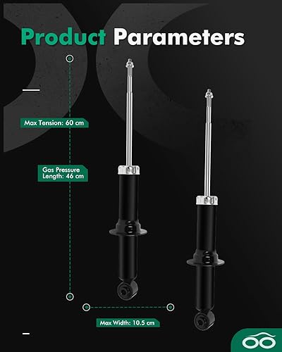Miniatura 3 de SCITOO Amortiguadores, amortiguadores de gas traseros aptos para 2007 2008 2009 2010 para Dodge Caliber, 2007 2008 2009 2010 para Jeep Compass, 2007