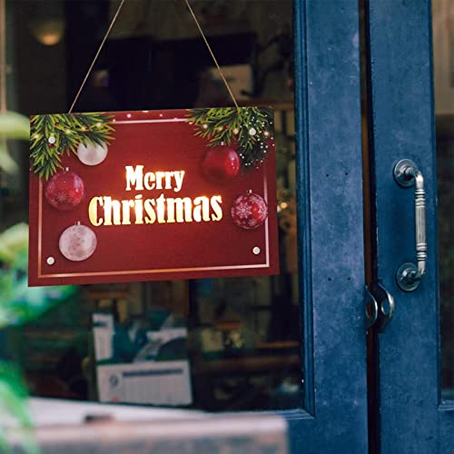 クリスマスドアサイン | 写真 長方形のクリスマスサインLED