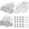 60 Pieces Bridal Wedding Hair Pins Silver Pearl Rhinestone Crystal Flower U Shape Clips Diamond Jewelry Updo Hair Barrettes Prom Styling Decorations Accessories for Brides Bridesmaids Women