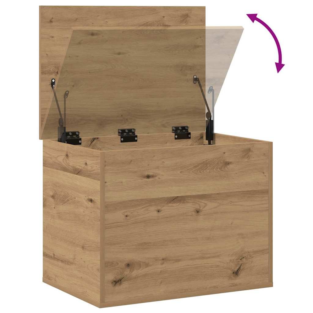 vidaXL Caja de Almacenamiento Roble Artisan 60 x 42 x 46 cm, Caja de Almacenamiento Moderna, Organizador Rectangular, Solución sin Desorden, Espacio Ample, Diseño Compacto