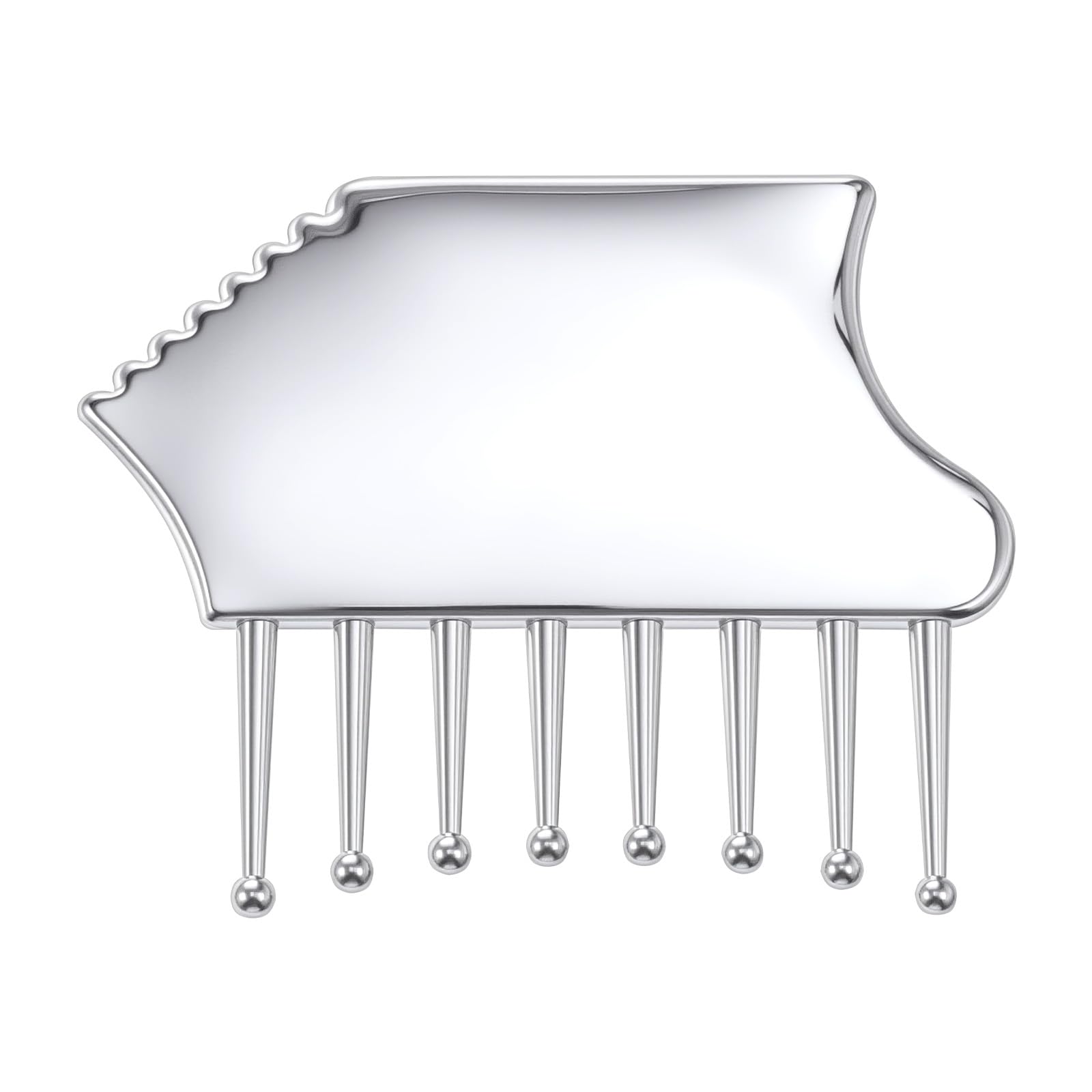 Silver Gua Sha Massage Comb Manual Massage Combs Metal Gua Sha Scrap Comb Portable Whole Body Skin Care