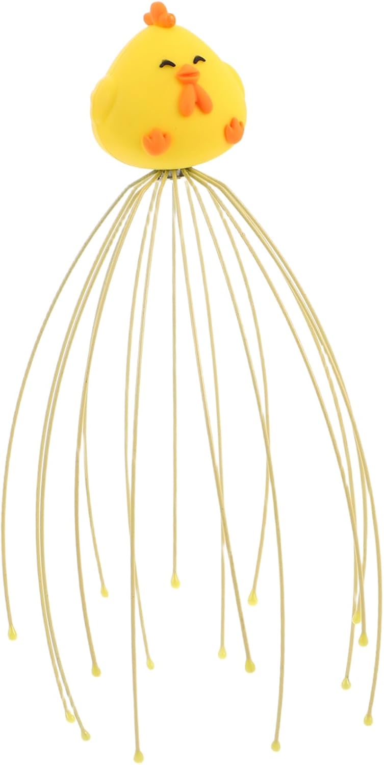 Handheld Head Massager with Claws Cartoon Chicken Design for Scalp Relaxation and Stress Relief Multipurpose Manual Scratcher Tool for Head Neck and Shoulder Massage at Home