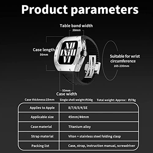 Boîtier en acier pour Apple Watch 45mm évitant les rayures d'écran - 5