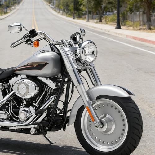 VINTGMT Motorcycle 7in Round Headlight Housing Headlamp Shell Protective Cover Universal for 7in Headlight(Chrome) by VINTGMT - Used condition - Image 3