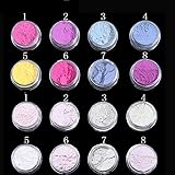 PRESTIGE NAIL DECORATIONS (10jars, Multi-Color Photochromic Pigment) Easy to apply on natural or artificial nails. Widely used in cosmetic, paint, coating, nail polish, plastic, fabric, etc...