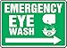 Accuform MFSD551XT Dura-Plastic Sign, Legend"Emergency Eye WASH (Arrow Right)", 10" Length x 14" Width x 0.060" Thickness, White On Green, 10" Height, 14" Wide, 10" Length, Dura-Plastic, 10" x 14"