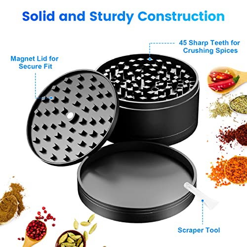 Spice Grinder Large 3.0 Inch (Black) - Image 4
