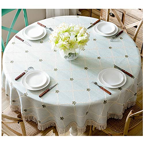 Nappe ronde à franges brodées pour des moments conviviaux
