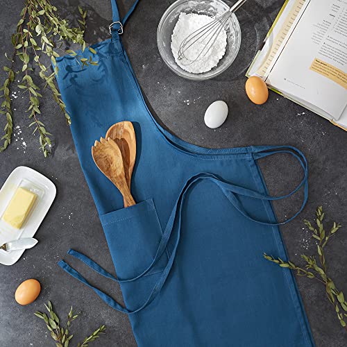 DII Verstellbare Hals- und Taillenbänder mit Vordertasche, 81,3 x 71,1 cm, Chino Chef Kollektion, blau – Ansicht 6