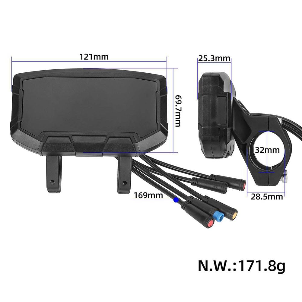 Smartgyro Crossover Dual pour scooter électrique Max Écran de rechange pour instrument de scooter électrique, noir, 121 x 69,7 mm, câble de 169 mm