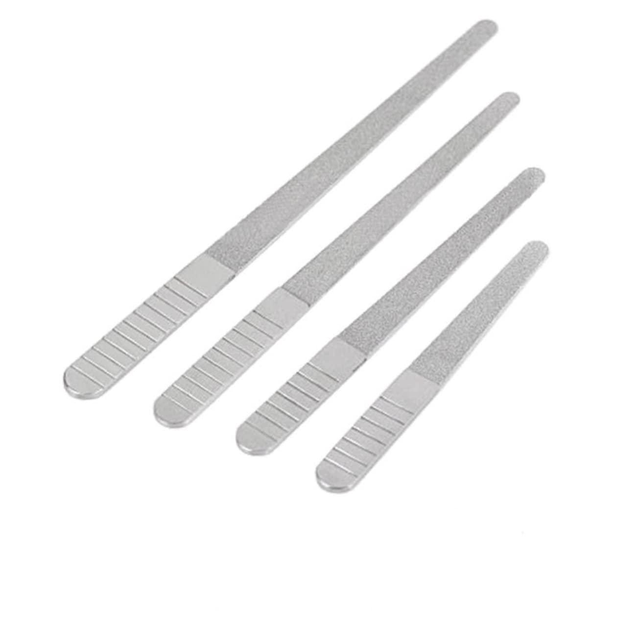 Healvian 18piezas Limas De Uñas De Acero Inoxidable De Doble Cara Para Manicura y Pedicura Herramienta De Pulido y Lijado Para Uñas Naturales y Postizas