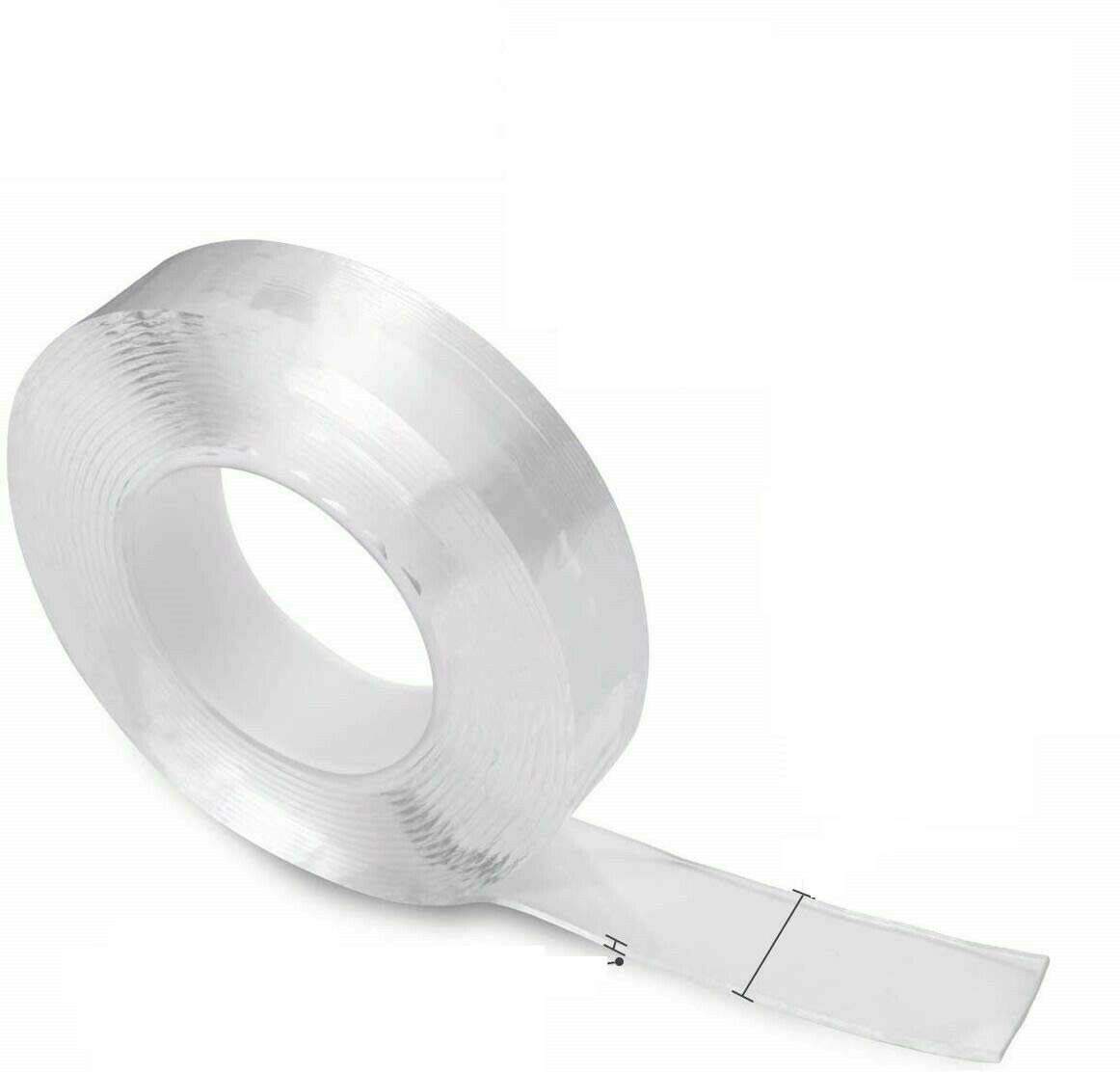 Ezonedeal Double Sided Mounting Carpet Tape Heavy Duty, Traceless Washable Removable Strong Adhesive Rug Tape Gripper, Reusable Clear Anti Slip Gel Grip Tape (20mm*3m*2mm)