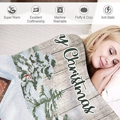 Couverture flanelle gnome de Noël plaid polaire lit canapé jeté de canapé doux - 4