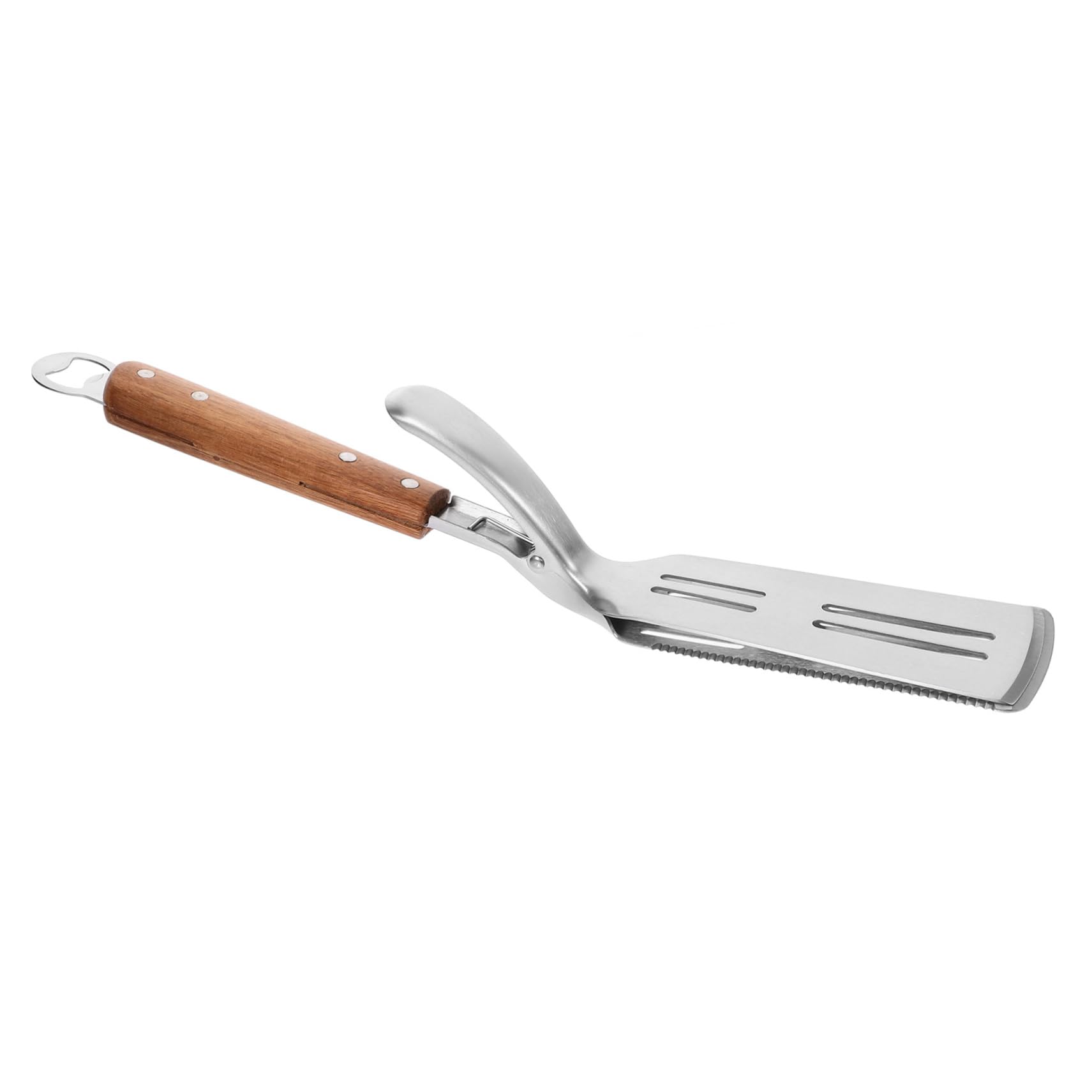 Ciieeo Lot De 3 Pinces À Aliments En Acier Inoxydable Avec Manche En Bois Pour Plats Et Assiettes Pour Aliments Chauds - Outil Anti-brûlure