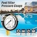 AetralYB Pool Filter Pressure Gauge - 304 Stainless Steel Case, IP67 Waterproof, 0-60 PSI, for Swimming Pool Pump, Spa & Aquarium Filter System, Clean Filter Indicator, 2