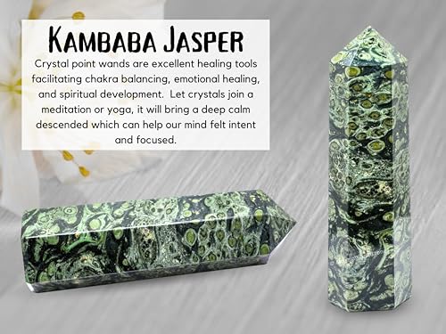 Image of Amazing Gemstone Large Kambaba Jasper Crystal Towers ~ Natural Healing Crystal Point Obelisk for Reiki Healing and Crystal Grid (5.5 inch to 6 inch INCH)
