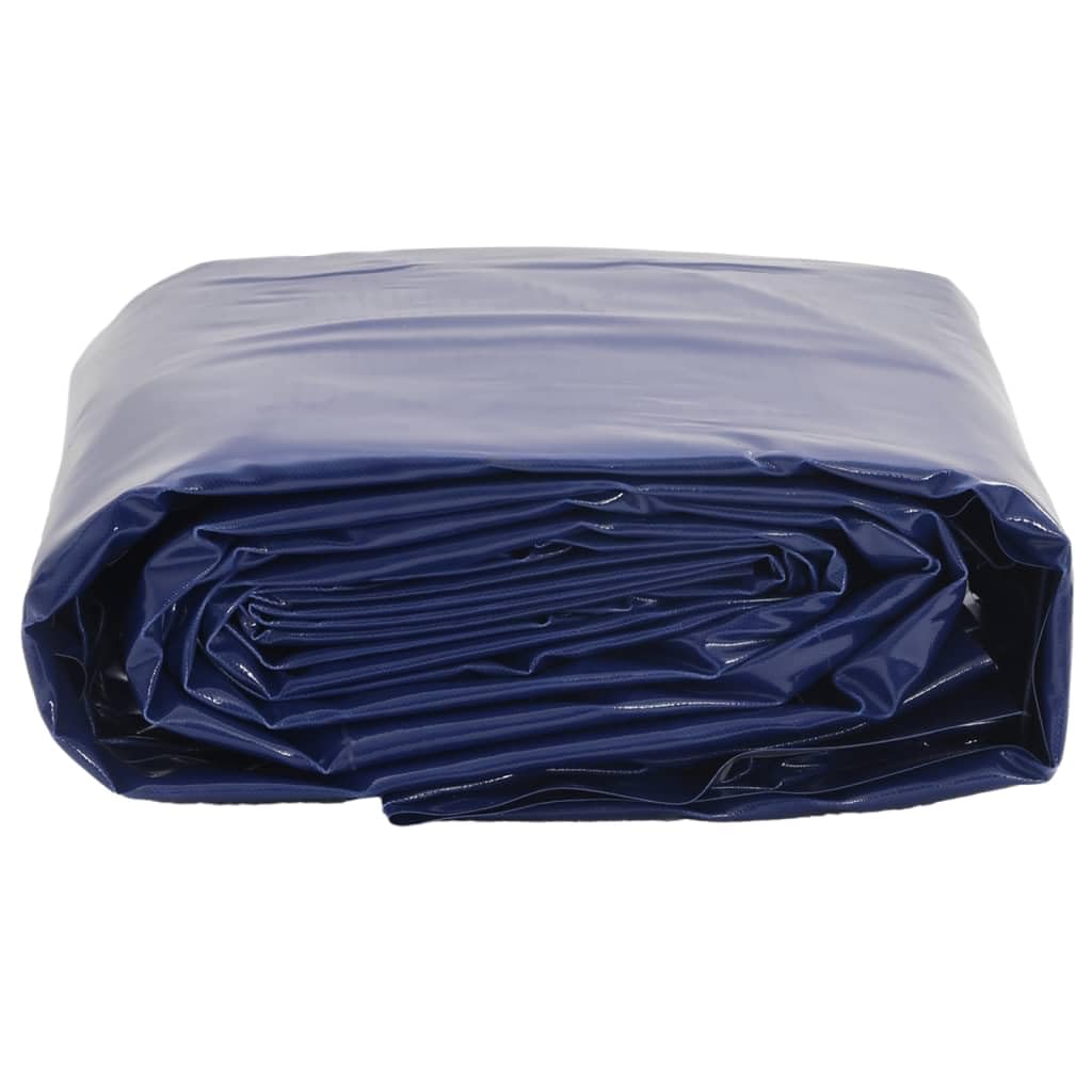 Abdeckplane Blau 1,5 x 10 m Canvas mit PVC Beschichtung 650 g m² wasserfest reißfest UV und schimmelbeständig für Garten Pool Auto Fahrrad Anhänger Boot Camping