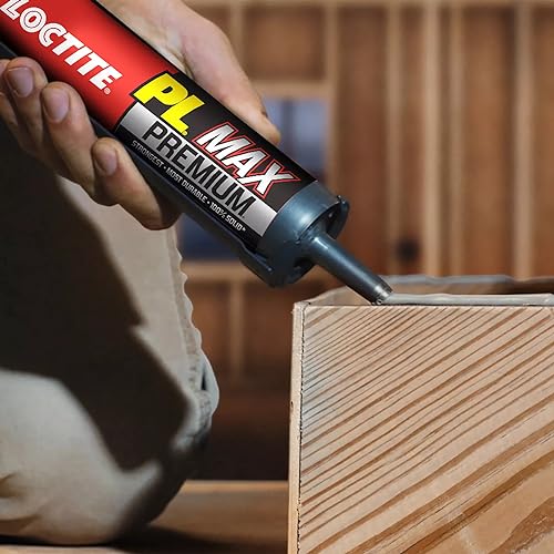 Image of Loctite PL Premium Max Construction Adhesive, 9 fl oz Cartridge, 6 Pack - Versatile Construction Glue for Wood, Concrete, Stone & More