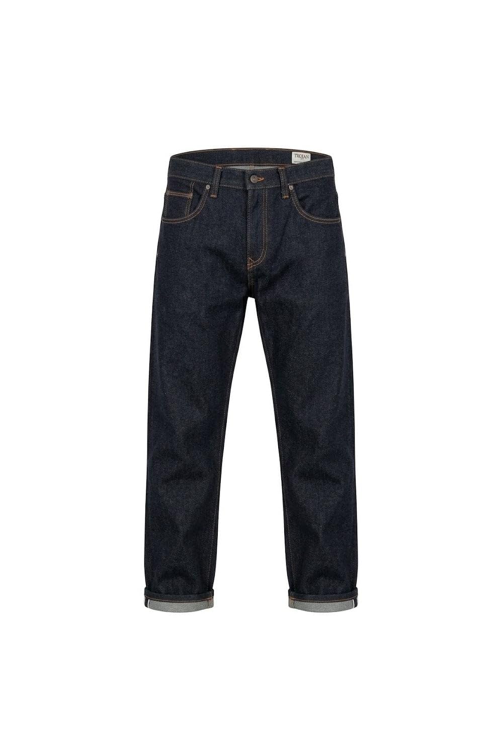 Trojan Men's Rinse Signature Orange Stitch Zip Fly Jean (Uk, Numeric, 38, Regular, Regular, )