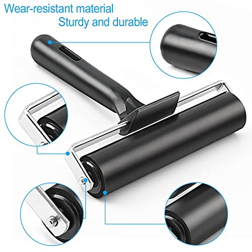 Image of Rubber Roller, Ideal for Anti Skid Tape Construction Tools, Print, Ink and Stamping Tools (6-Inch, Black)
