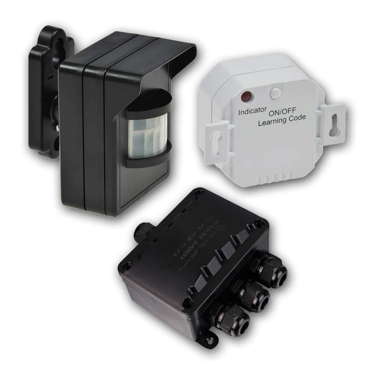 Conjunto de Detector de Presencia y Movimiento Inalámbrico para Exteriores, Receptor IP44