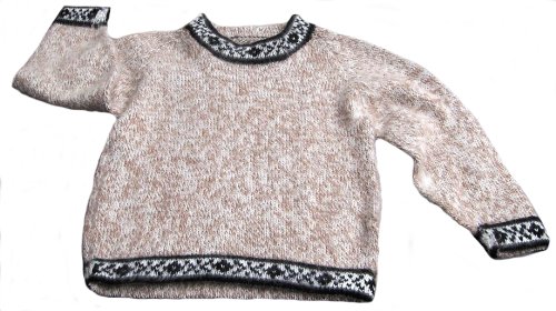 Little Boys Pullover Alpaca Wool 3-6 Years Brown