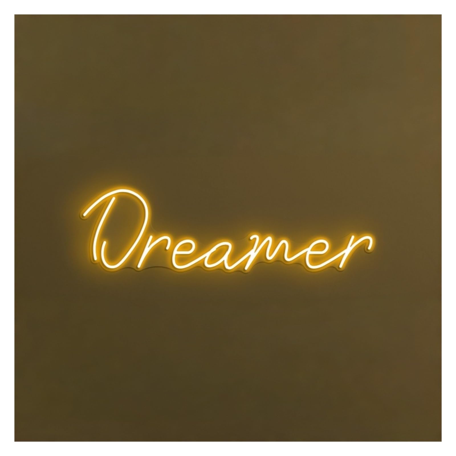 Décor Mural Lumière Enseigne Lumineuse Néon Dreamer Faite Main, Idéale Pour La Décoration Murale De Bureau, Luminosité Réglable, 47cm