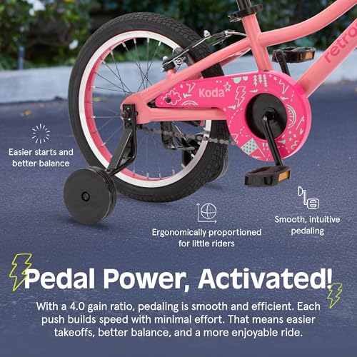 Image of Retrospec Koda Plus Kids Bike for Boys & Girls Ages 4-6 Years - 16 inch Children's Bicycle, Adjustable Seat & Handlebars