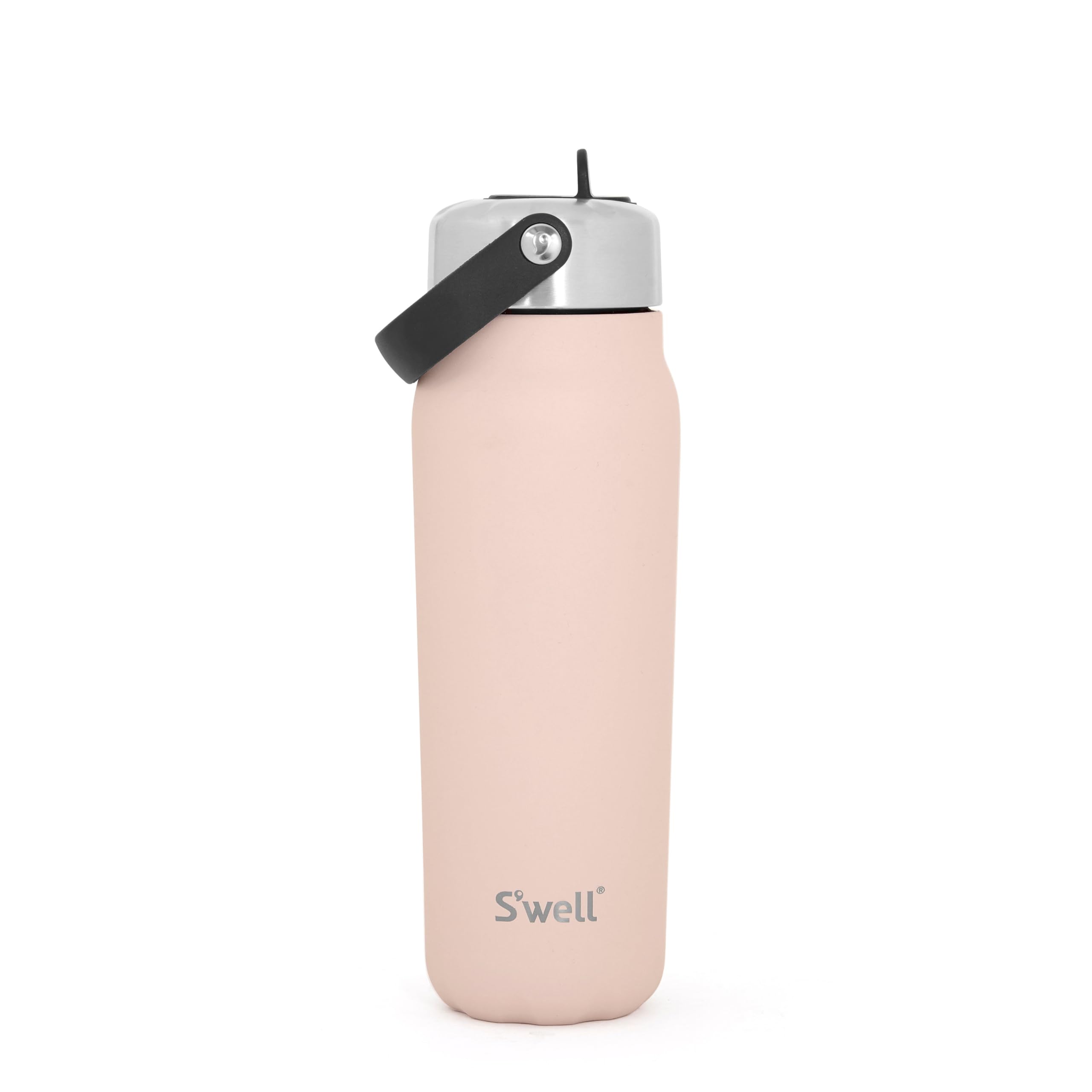 S'well Recycled Stainless Steel Explorer with Flip Straw Lid, 700ml, Pink Himalayan Salt, Triple Layered Vacuum Insulated Containers Keeps Drinks Cold for 36 Hours and Hot for 8, BPA Free โ image 1