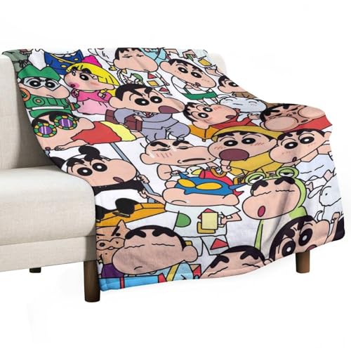 クレヨンしんちゃん 毛布 ブランケット 暖かい 肌に優しい フランネル ふわふわ 柔らかい 軽量 洗える お昼寝 お部屋 人気キャラ クリスマス 誕生日 プレゼント アニメ 推し かわいい おしゃれ