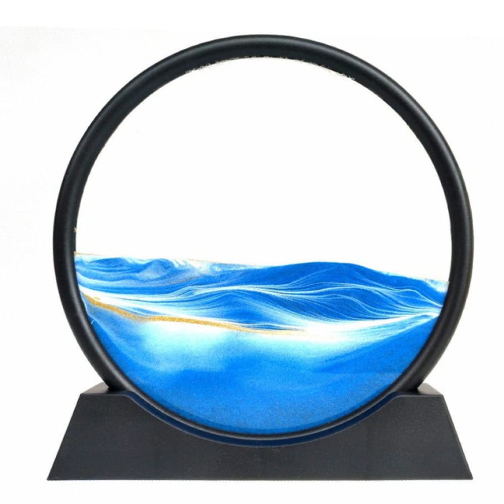 Ornements art de sable mouvant 3D Youther cadeau sablier décoratif 12 pouces