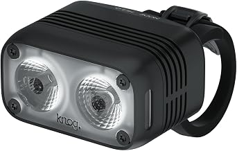 Knog Blinder Road 600 USB Rechargeable Bicycle Light - Powerful 400 Lumen Bike Headlight with Dual Spot & Flood LEDs, Waterproof, Lightweight 70g Design for Road Cycling Safety