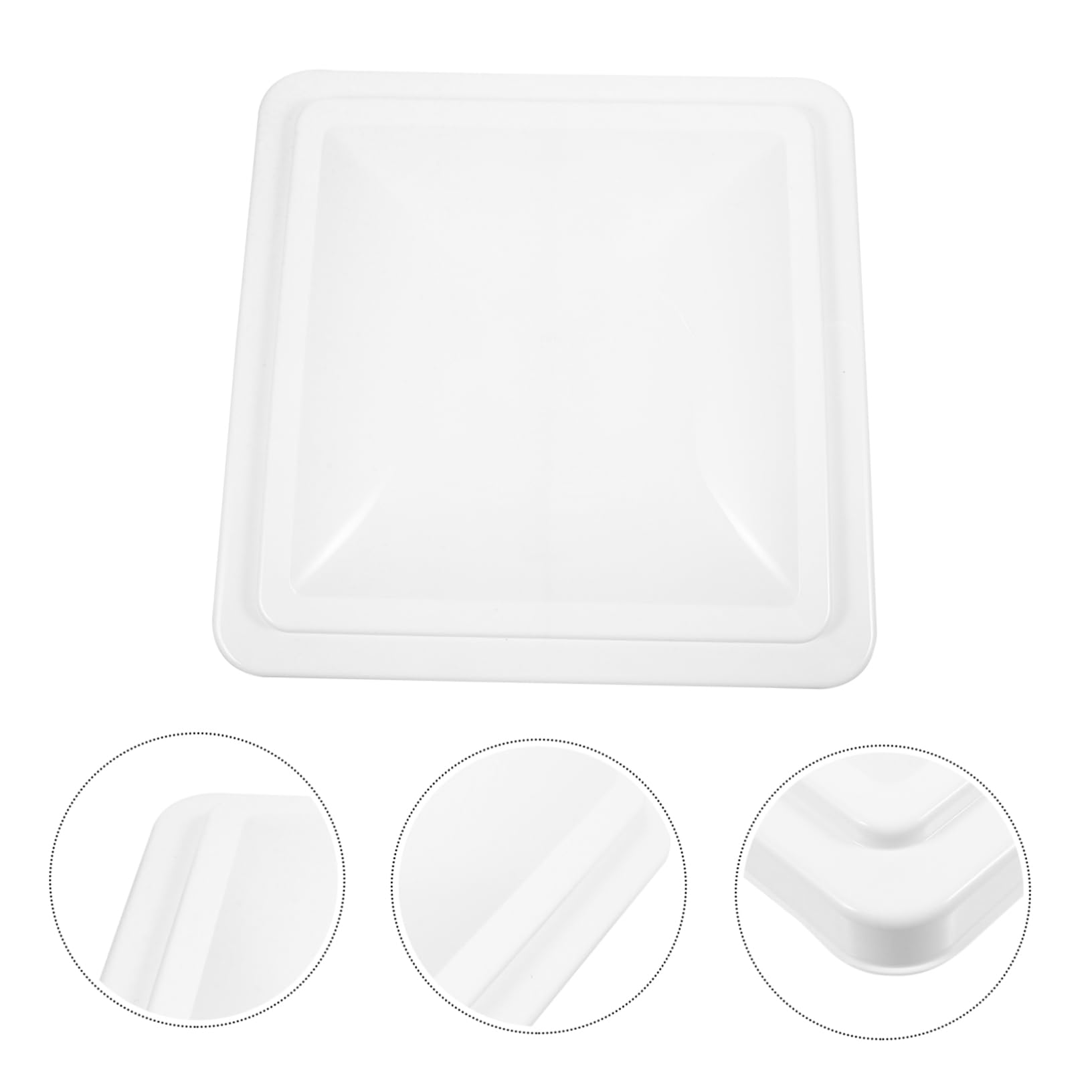 GALPADA Copertura in Plastica per Tetto Camper di Ventilazione 14x14 Pollici Installazione Semplice Bianco per Rv Bagno e Area Ventilata
