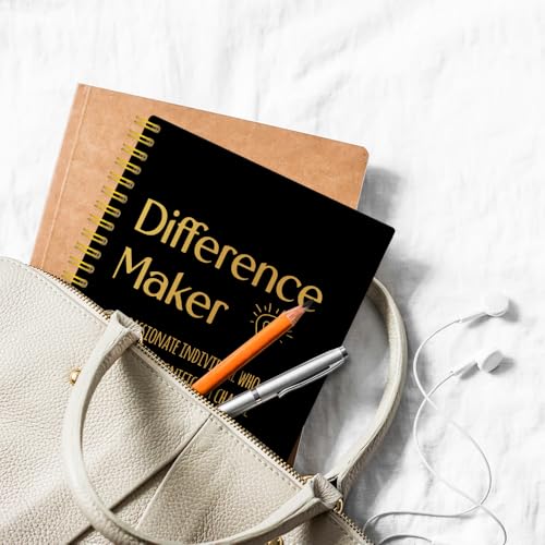 Carnet à spirale Funny Difference Maker 160 pages vierges noir