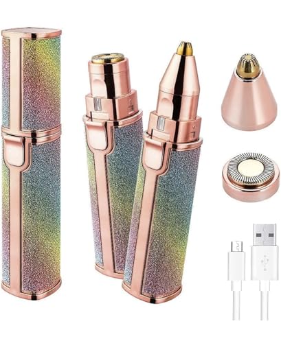 ENDZONE 2 in 1 Portable eyebrow trimmer for women, epilator for women, facial hair remover for women,Face, Lips, Nose Hair Removal Electric Trimmer with Light indicator (Sparkle colour) (B0CW7SL6C4) Amazon Price History, Amazon Price Tracker