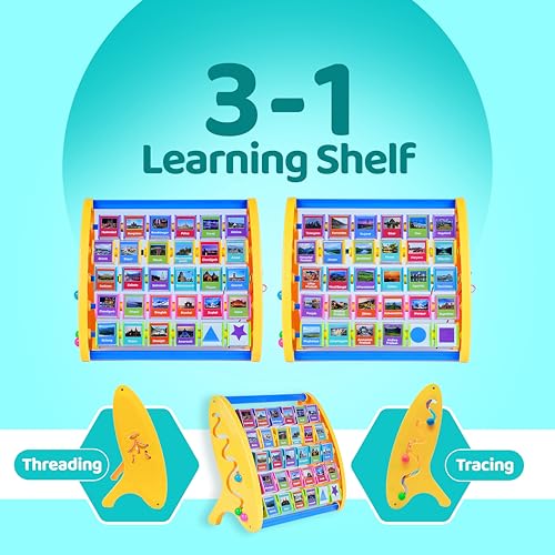 Image of FLYI STEM 3-in-1 Educational Toy Set for Kids, Learn States & Capitals Name with Images, Age 3+ Years Learning Shelf Toys, Activity Toy, Lacing & Tracing Toy, Montessori