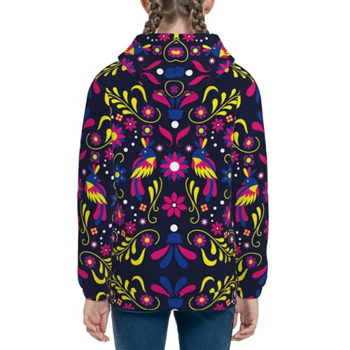 Colorful Mexican Kids Pullover Hoodies Boys Sweatshirts Girls Athletic Clothes with Pocket4
