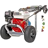 Simpson Cleaning 3400 PSI Gas Pressure Washer, 2.5 GPM Power Washer for Commercial Use, Honda GX200 Engine, 25-Foot Hose, Aluminum Series, 49-State (ALH3228-S)