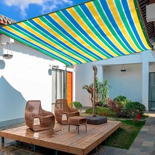 Voile d'ombrage extérieure 4x5m bâche en maille pour terrasse - 8