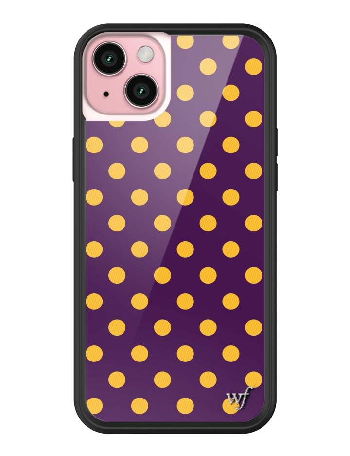 Coque iPhone 15 Plus Wildflower à pois : sublimez votre look en terrasse ou au bureau