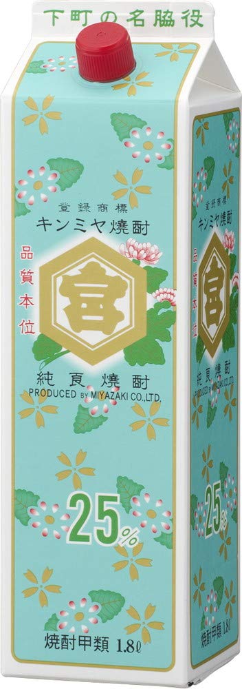 Amazon.co.jp: 宮崎本店 25°キッコーミヤ焼酎 キンミヤ パック 1800ml