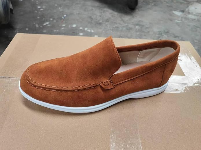 Herren-Mokassins aus Wildleder, Slip-Ons, Mokassins für Herren, Sommerkleidschuhe, leicht und atmungsaktiv, flache Loafer, lässig, zum Fahren und Spazierengehen, Oxford-Schuhe