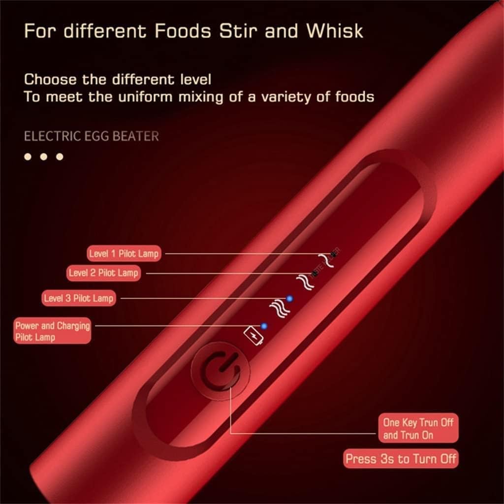 Upgrade version 2mixing heads for 3 speed mini Mixers Electric Handheld Milk Frother Rechargeable held rechargeable baking electric whisk cream coffee whisk hand - held milk bubble