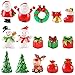 MEZHEN Decorazione Natalizia Mini Babbo Natale Albero di Natale Pupazzo di Neve Renna Natal Decorazion Statuine Micro Paesaggio Decorazioni Natalizie 15 Pezzi