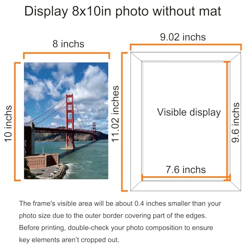 Image of LUCKYLIFE 8x10 Picture Frame Distressed White for Wall Mounting or Tabletop Display, 2 Pack