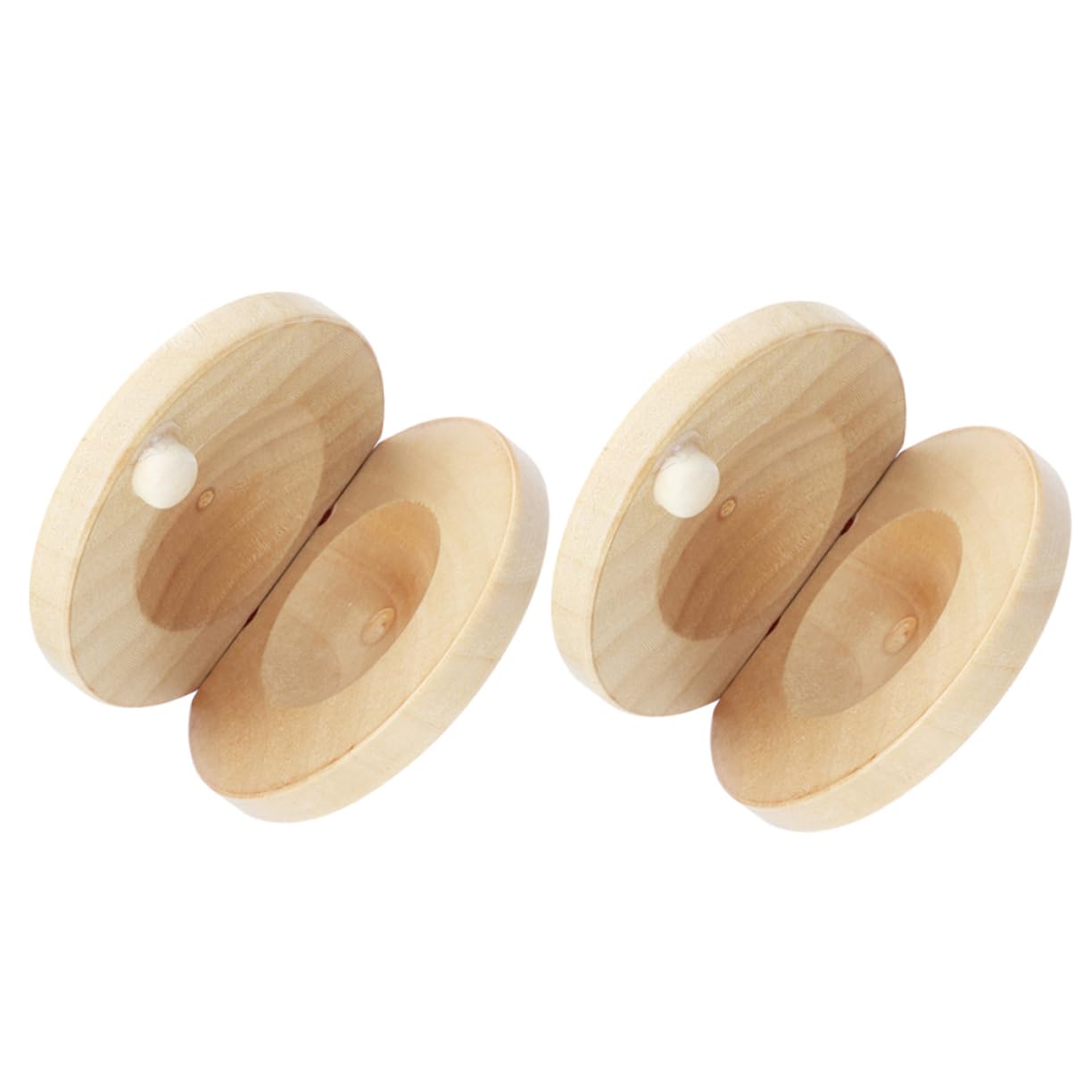 BESPORTBLE 2pcs Wooden Castanets Finger Percussion Instrument for Beginners for Early Learning and Music Education for Parent Communication and Unique present