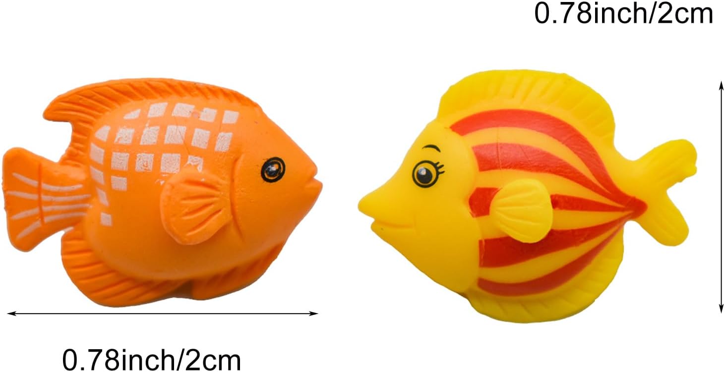 50Pcs Mini Resin Sea Fish Figurines 1inch Cartoon Miniature Fish image 3