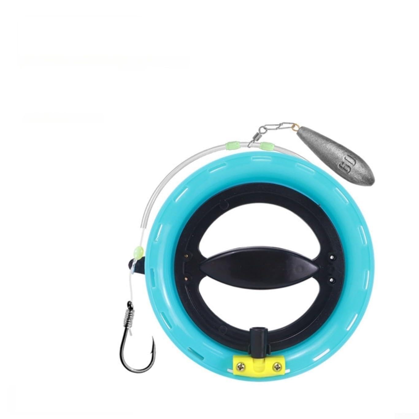 Handline Fishing Reel Kit 45m 40# Line for Grouper Sea Bass - ABS Saltwater Hand Spool Boat Shore 16cm(A-16cm)