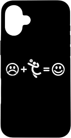 Volleyball Makes Happy Funny Volleyball Player Team Coach Case for iPhone 16 Plus